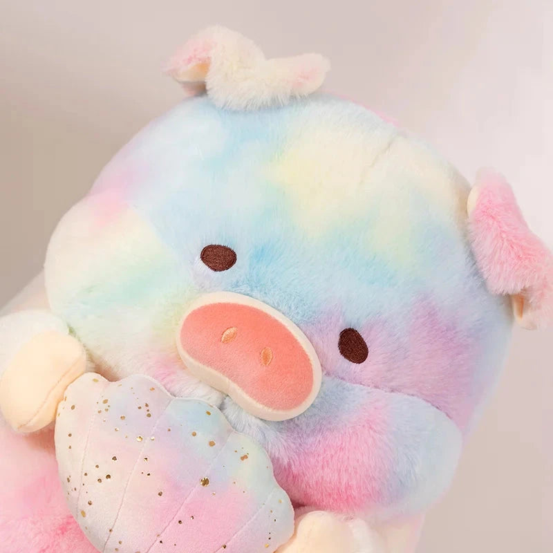 kawaiies-softtoys-plushies-kawaii-plush-Galaxy Rainbow Pig Holding Shell Plushie Soft toy 