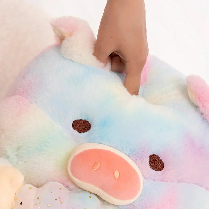 kawaiies-softtoys-plushies-kawaii-plush-Galaxy Rainbow Pig Holding Shell Plushie Soft toy 