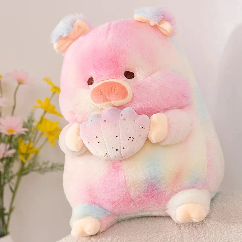 kawaiies-softtoys-plushies-kawaii-plush-Galaxy Rainbow Pig Holding Shell Plushie Soft toy 