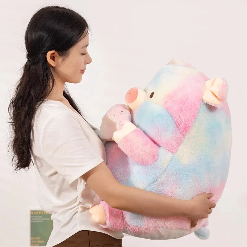 kawaiies-softtoys-plushies-kawaii-plush-Galaxy Rainbow Pig Holding Shell Plushie Soft toy 