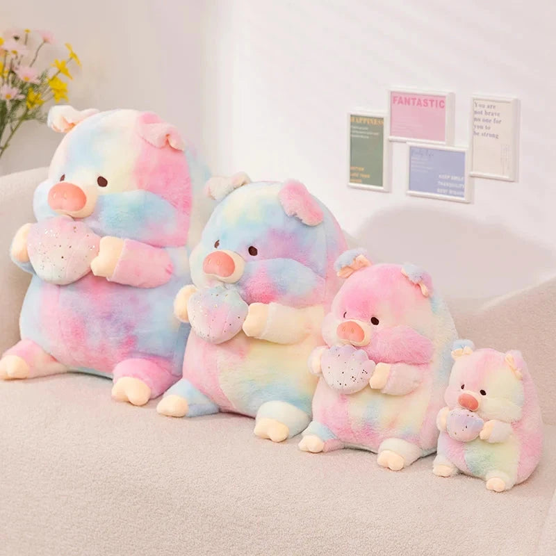 kawaiies-softtoys-plushies-kawaii-plush-Galaxy Rainbow Pig Holding Shell Plushie Soft toy 