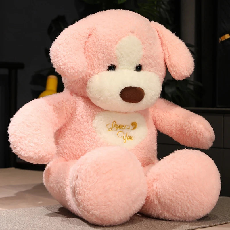 kawaiies-softtoys-plushies-kawaii-plush-Giant 35in Fluffy Dog Teddy Bear Soft Toy Soft toy Pink 35in / 90cm 