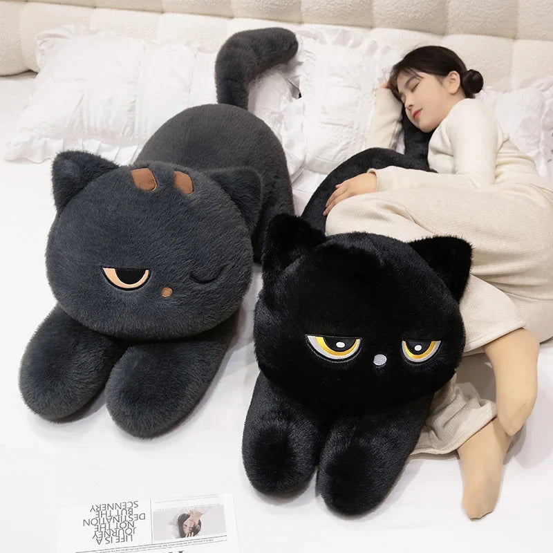 kawaiies-softtoys-plushies-kawaii-plush-Giant Black Grey Cat Plushies Soft toy 