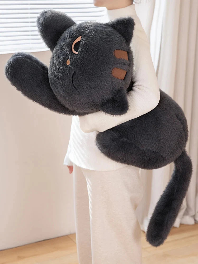 kawaiies-softtoys-plushies-kawaii-plush-Giant Black Grey Cat Plushies Soft toy 