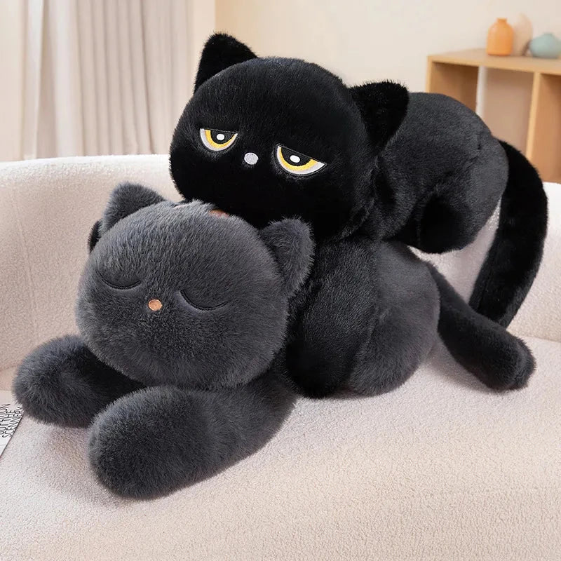 kawaiies-softtoys-plushies-kawaii-plush-Giant Black Grey Cat Plushies Soft toy 