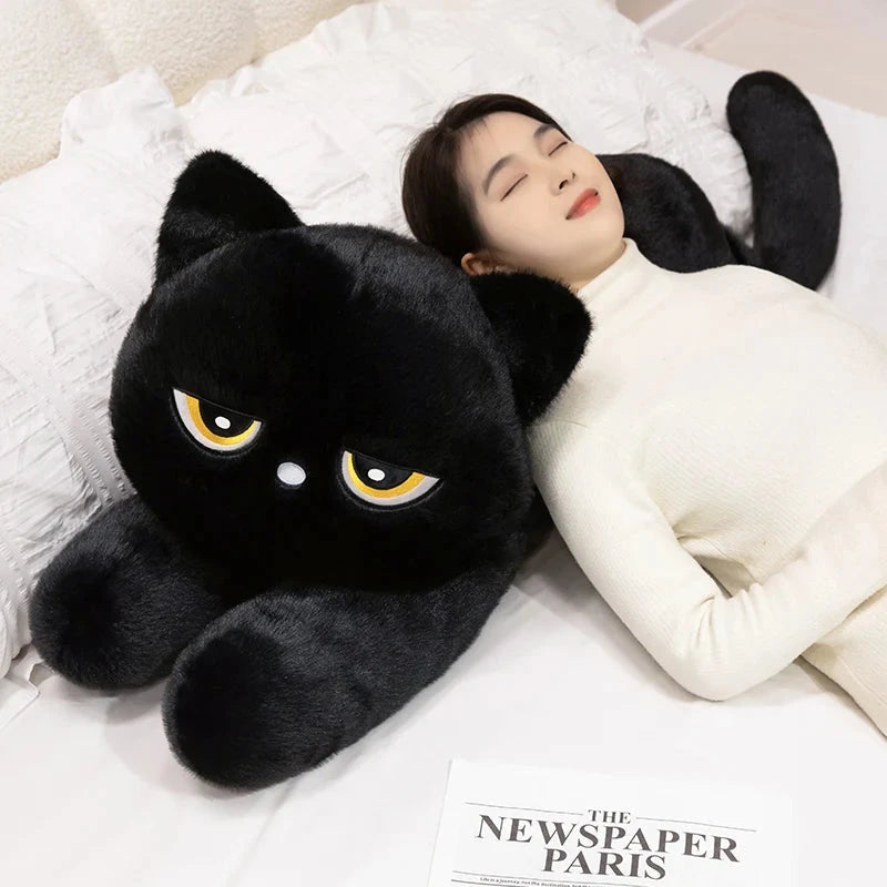 kawaiies-softtoys-plushies-kawaii-plush-Giant Black Grey Cat Plushies Soft toy 