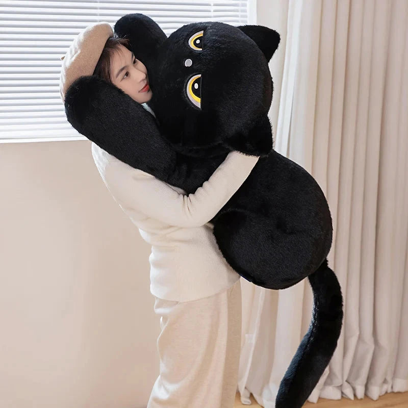 kawaiies-softtoys-plushies-kawaii-plush-Giant Black Grey Cat Plushies Soft toy 