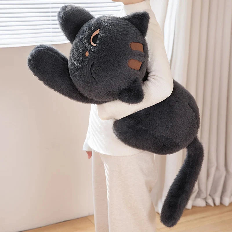 kawaiies-softtoys-plushies-kawaii-plush-Giant Black Grey Cat Plushies Soft toy 