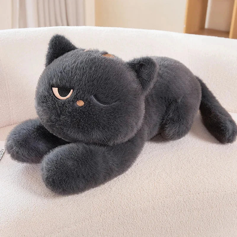 kawaiies-softtoys-plushies-kawaii-plush-Giant Black Grey Cat Plushies Soft toy Grey Winking 23in / 60cm 