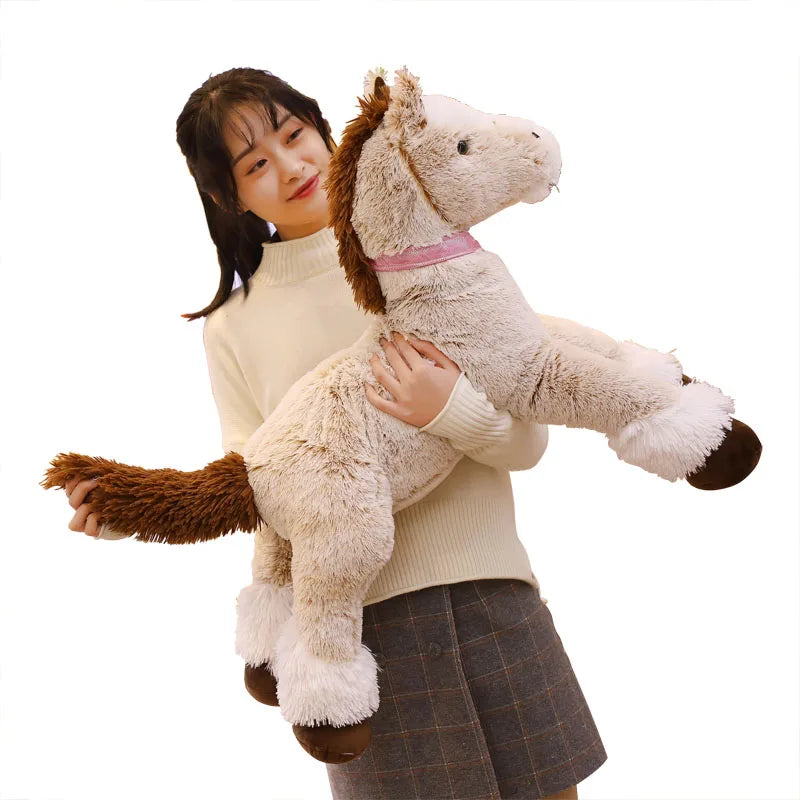 kawaiies-softtoys-plushies-kawaii-plush-Giant Fluffy Brown Gray Horse Plushie Soft toy 