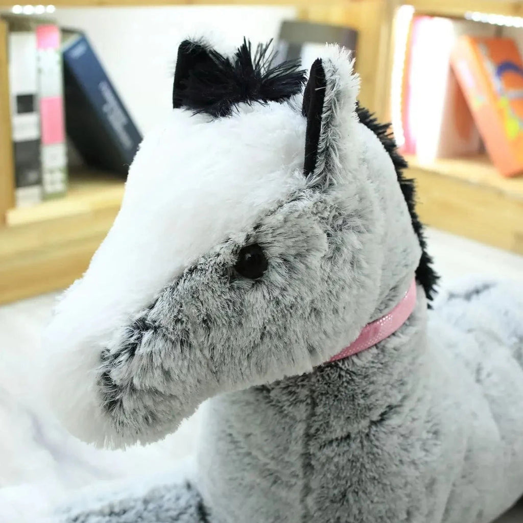 kawaiies-softtoys-plushies-kawaii-plush-Giant Fluffy Brown Gray Horse Plushie Soft toy 