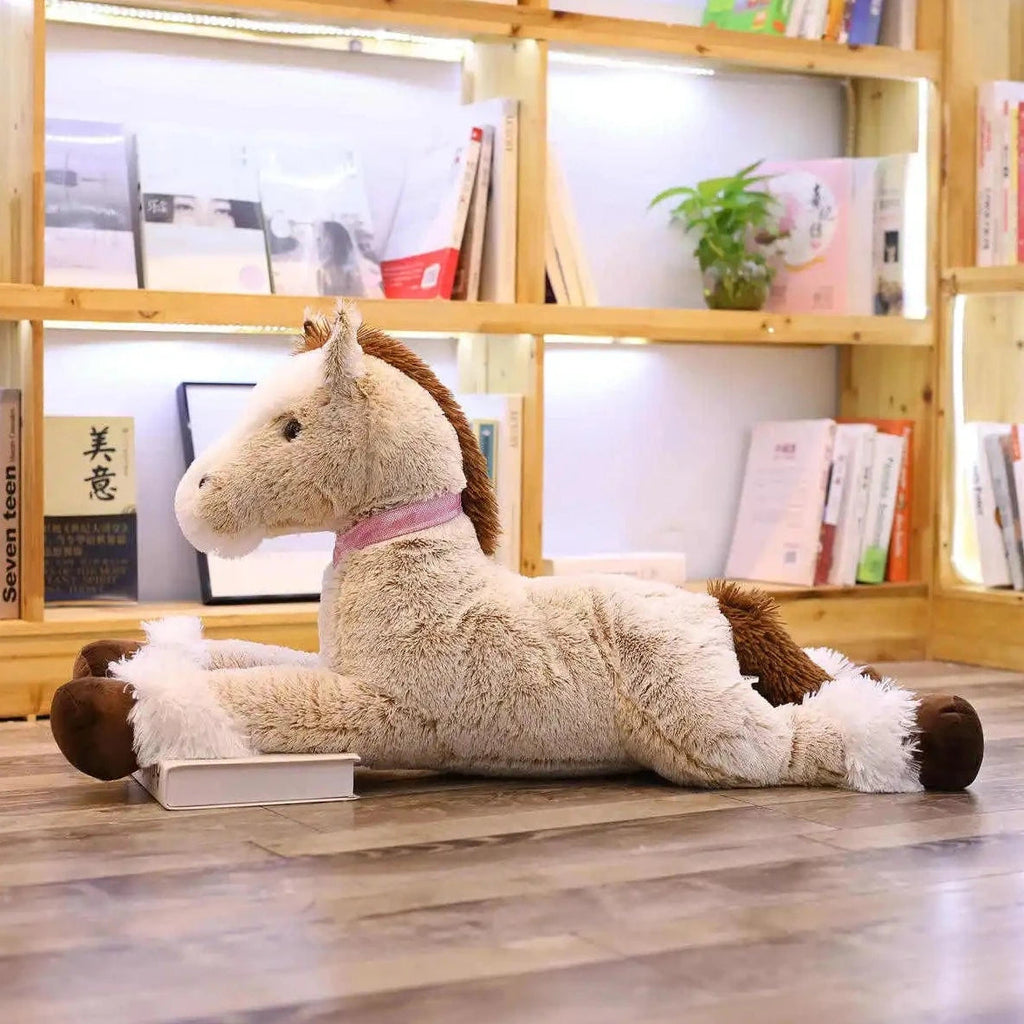 kawaiies-softtoys-plushies-kawaii-plush-Giant Fluffy Brown Gray Horse Plushie Soft toy 