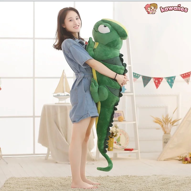 kawaiies-softtoys-plushies-kawaii-plush-Giant Green Lizard Chameleon Plushie Soft toy 