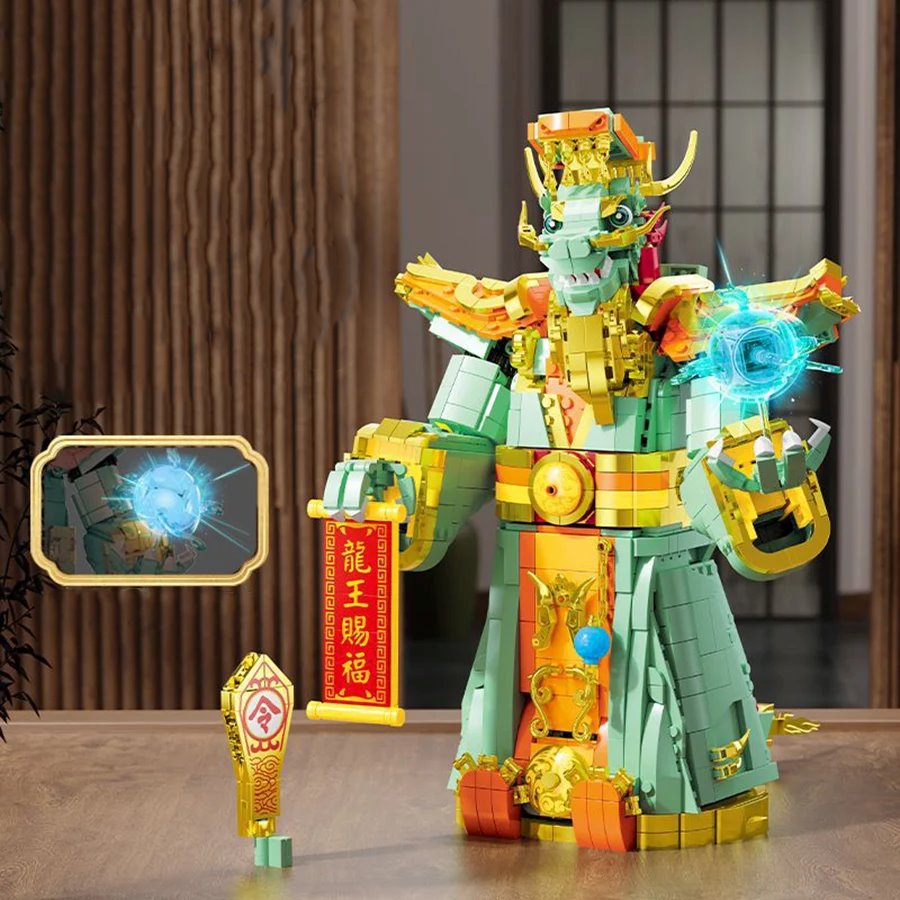 kawaiies-softtoys-plushies-kawaii-plush-Golden Emerald Dragon & Dragon King Building Sets Build it 