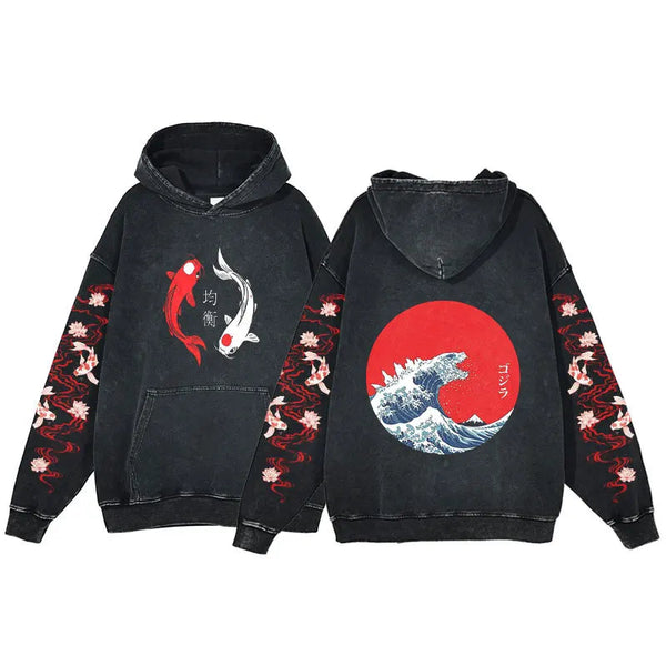 Great wave hoodie hotsell