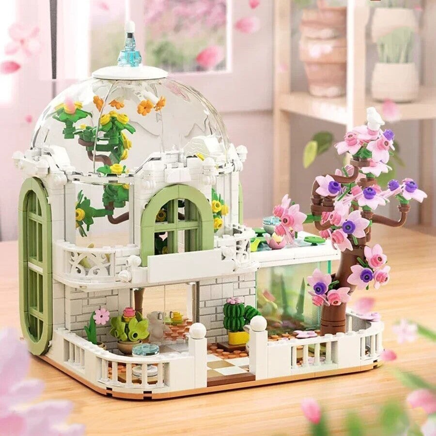 kawaiies-softtoys-plushies-kawaii-plush-Green House Glowing Petals Building Sets Build it Dome 