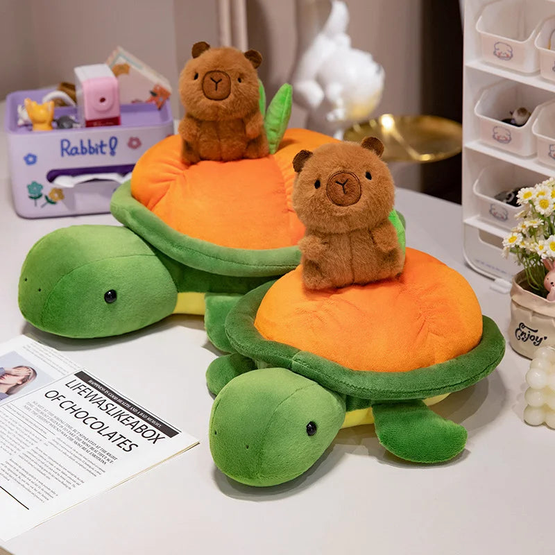 kawaiies-softtoys-plushies-kawaii-plush-Green Orange Turtle Plush Backpack Soft toy 