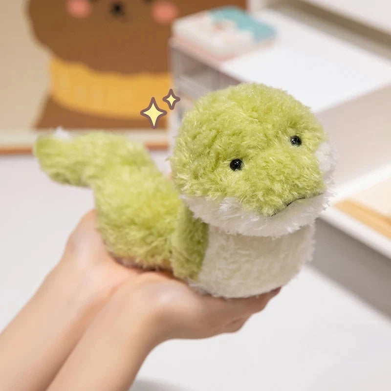 kawaiies-softtoys-plushies-kawaii-plush-Green Soft Fluffy Snake Soft toy 10in / 25cm 