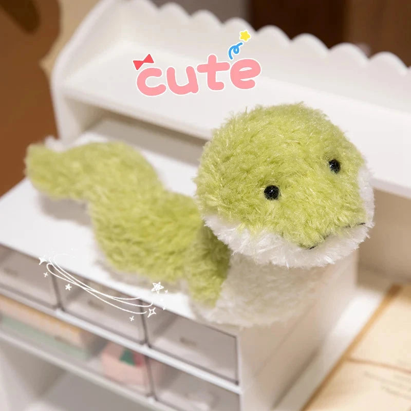 kawaiies-softtoys-plushies-kawaii-plush-Green Soft Fluffy Snake Soft toy 