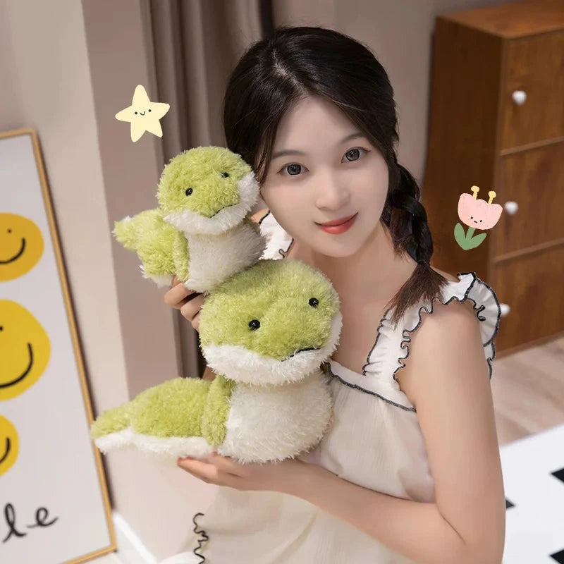 kawaiies-softtoys-plushies-kawaii-plush-Green Soft Fluffy Snake Soft toy 