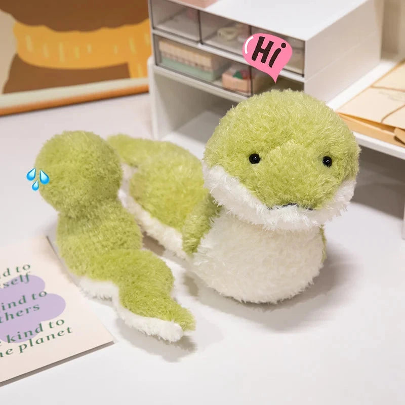 kawaiies-softtoys-plushies-kawaii-plush-Green Soft Fluffy Snake Soft toy 