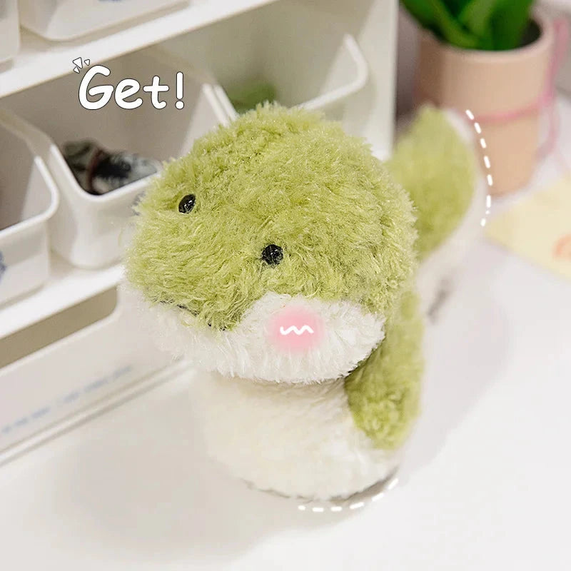 kawaiies-softtoys-plushies-kawaii-plush-Green Soft Fluffy Snake Soft toy 