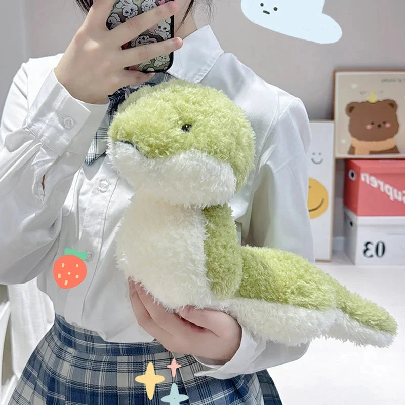 kawaiies-softtoys-plushies-kawaii-plush-Green Soft Fluffy Snake Soft toy 