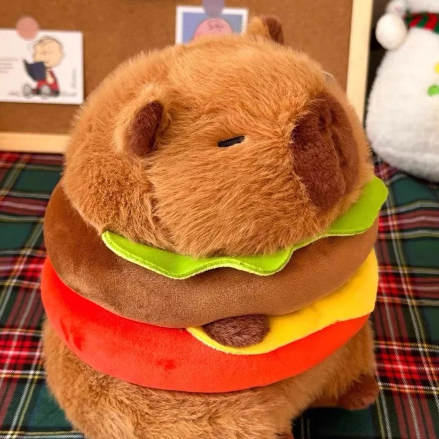 kawaiies-softtoys-plushies-kawaii-plush-Hamburger Capybara Fluffy Plushie Soft toy 