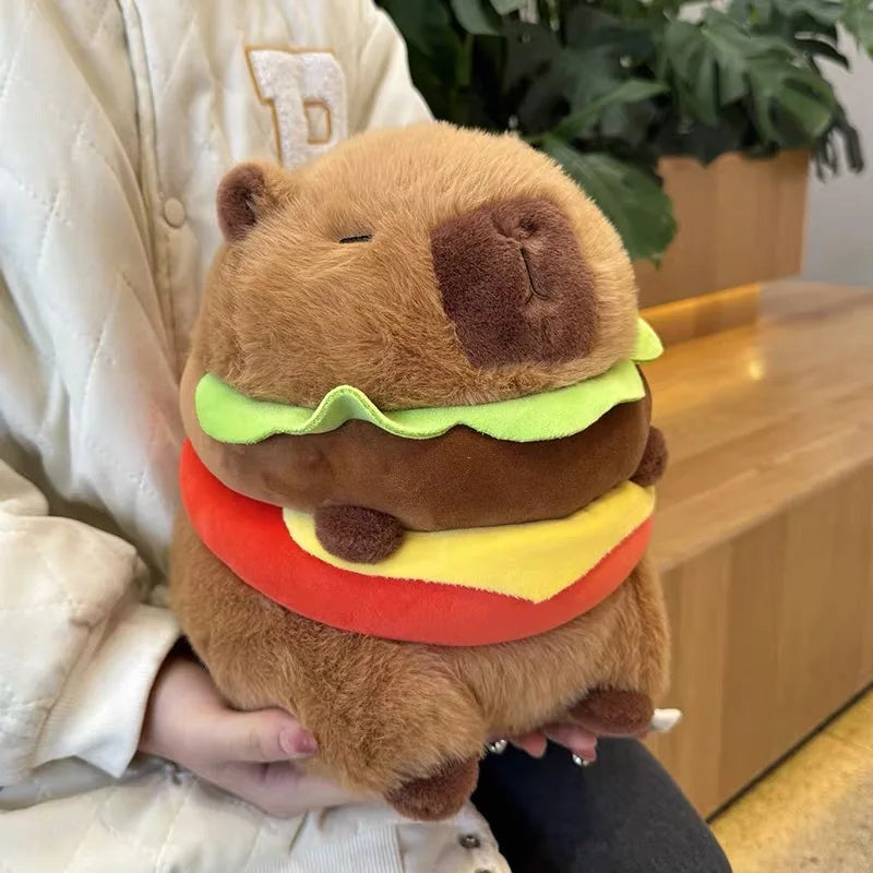 kawaiies-softtoys-plushies-kawaii-plush-Hamburger Capybara Fluffy Plushie Soft toy 