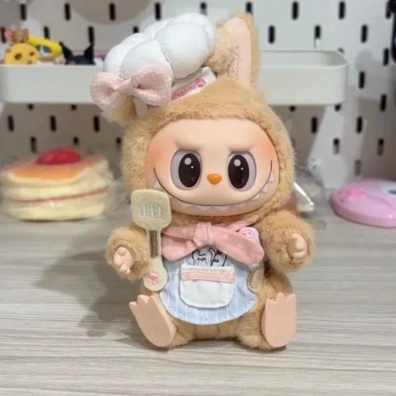 kawaiies-softtoys-plushies-kawaii-plush-. Handmade Labubu Mini Chef Outfit Accessories 