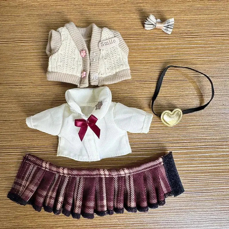 kawaiies-softtoys-plushies-kawaii-plush-Handmade Labubu School Uniform Outfit with Accessories Accessories 