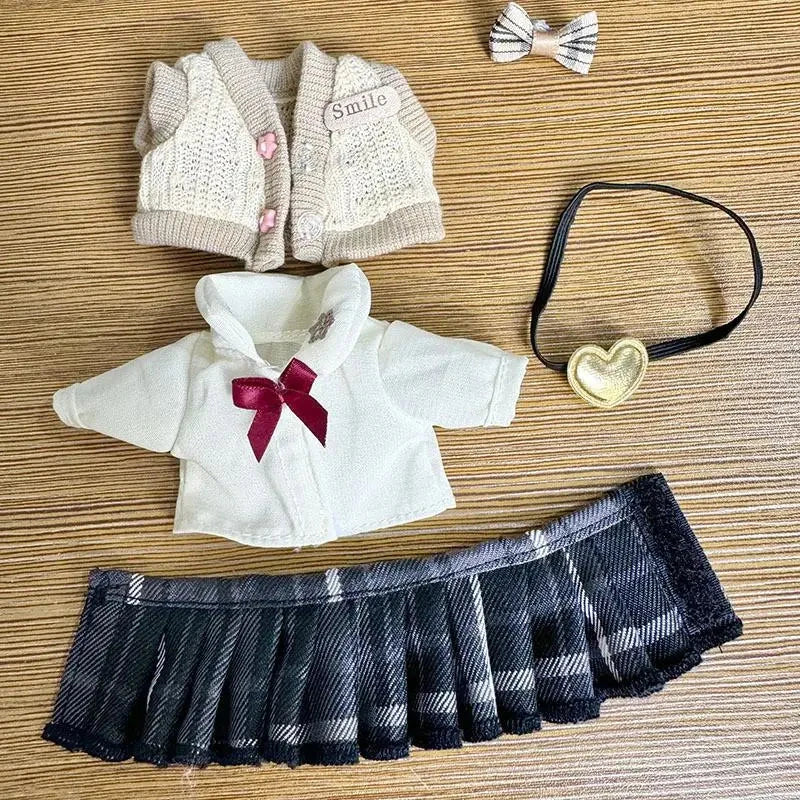 kawaiies-softtoys-plushies-kawaii-plush-Handmade Labubu School Uniform Outfit with Accessories Accessories 