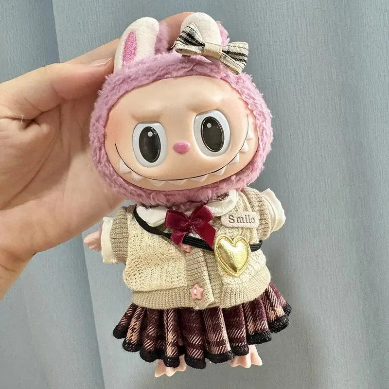 kawaiies-softtoys-plushies-kawaii-plush-Handmade Labubu School Uniform Outfit with Accessories Accessories 