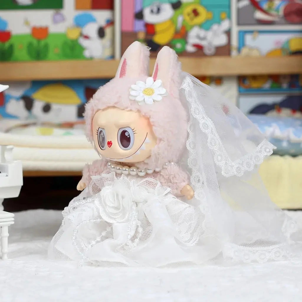 kawaiies-softtoys-plushies-kawaii-plush-. Handmade Wedding Marriage Couple Labubu Outfit Accessories 01 No doll 