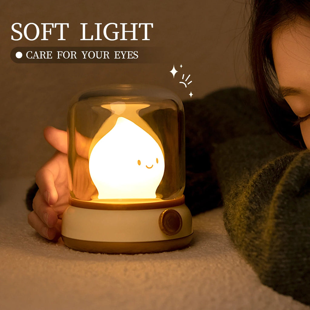 kawaiies-softtoys-plushies-kawaii-plush-Happy Glowing Candle Flame LED Night Light Home Decor 