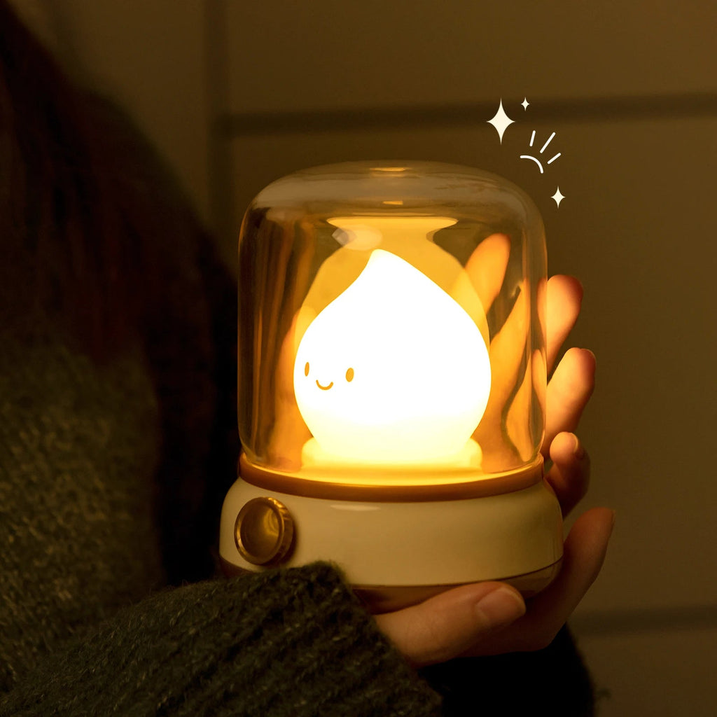 kawaiies-softtoys-plushies-kawaii-plush-Happy Glowing Candle Flame LED Night Light Home Decor 