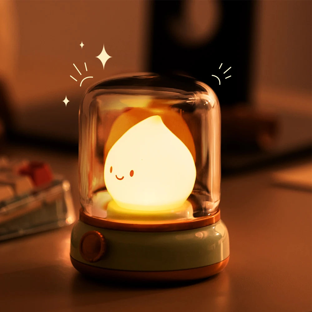 kawaiies-softtoys-plushies-kawaii-plush-Happy Glowing Candle Flame LED Night Light Home Decor 