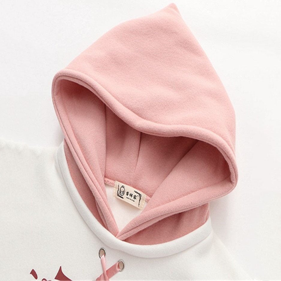 kawaiies-softtoys-plushies-kawaii-plush-Harajuku Cute Two-tone Candy Floss Sakura Thick Women's Hoodie Hoodies 