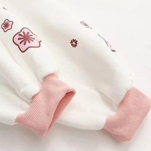 kawaiies-softtoys-plushies-kawaii-plush-Harajuku Cute Two-tone Candy Floss Sakura Thick Women's Hoodie Hoodies 