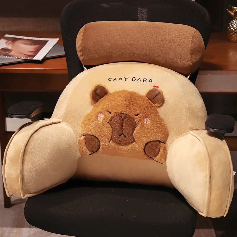 kawaiies-softtoys-plushies-kawaii-plush-Huge Capybara Cushion Plush Backrest Seat Home Decor 