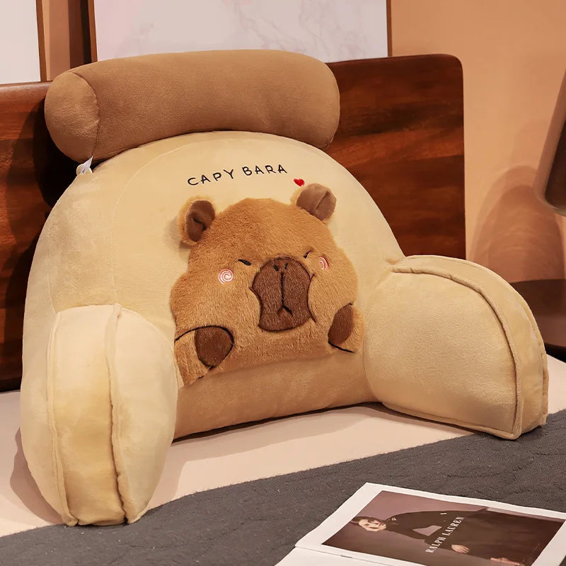 kawaiies-softtoys-plushies-kawaii-plush-Huge Capybara Cushion Plush Backrest Seat Home Decor Angry 40x60cm 