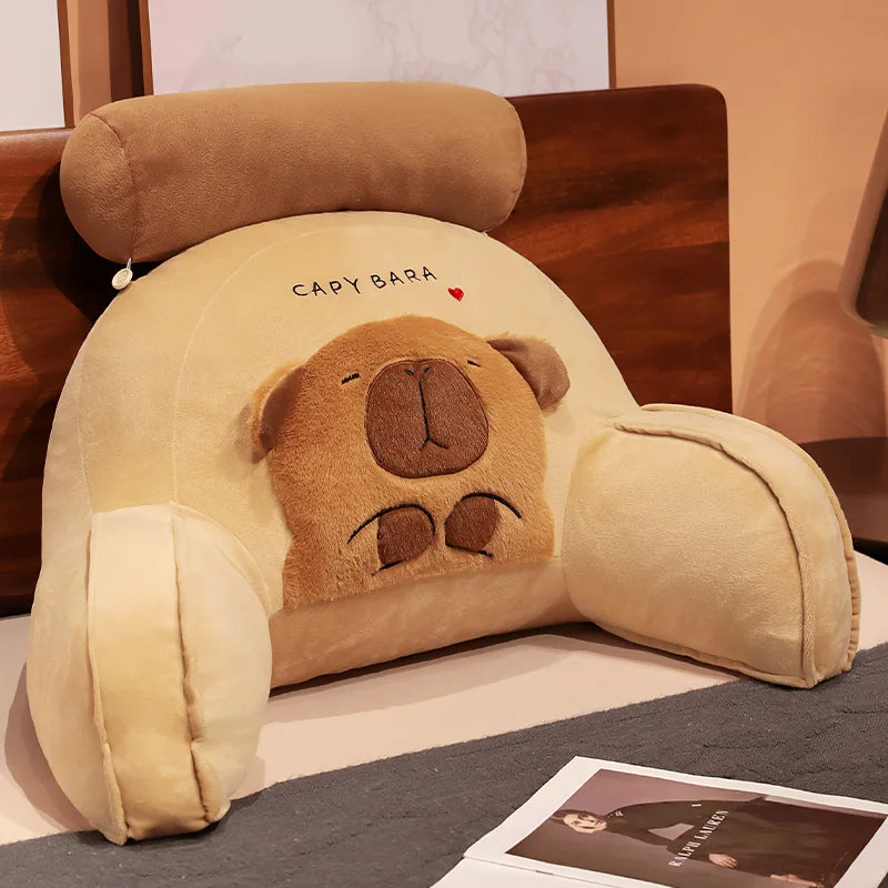 kawaiies-softtoys-plushies-kawaii-plush-Huge Capybara Cushion Plush Backrest Seat Home Decor Begging 40x60cm 