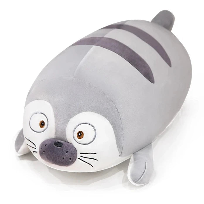 kawaiies-softtoys-plushies-kawaii-plush-Huge Sleeping Buddies Seal Plushies Soft toy Gray 16in / 40cm 