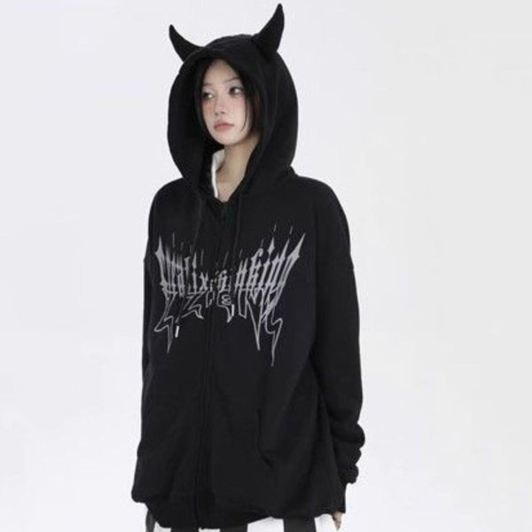 Metal logo plush hoodie sale