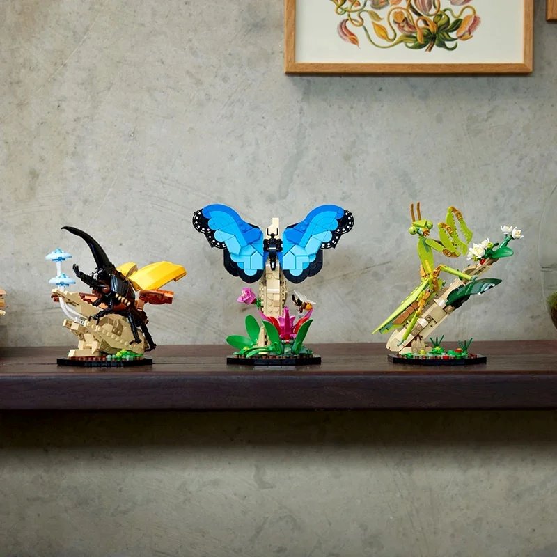 kawaiies-softtoys-plushies-kawaii-plush-Insect Butterfly Praying Mantis Beetle Set of 3 Building Sets Collection Build it 