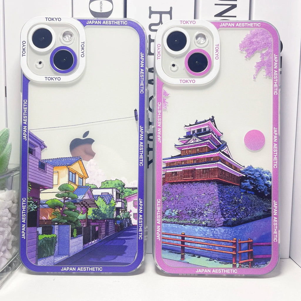 kawaiies-softtoys-plushies-kawaii-plush-Japanese Aesthetic Temple Castles Osaka Tokyo iPhone Case Accessories 