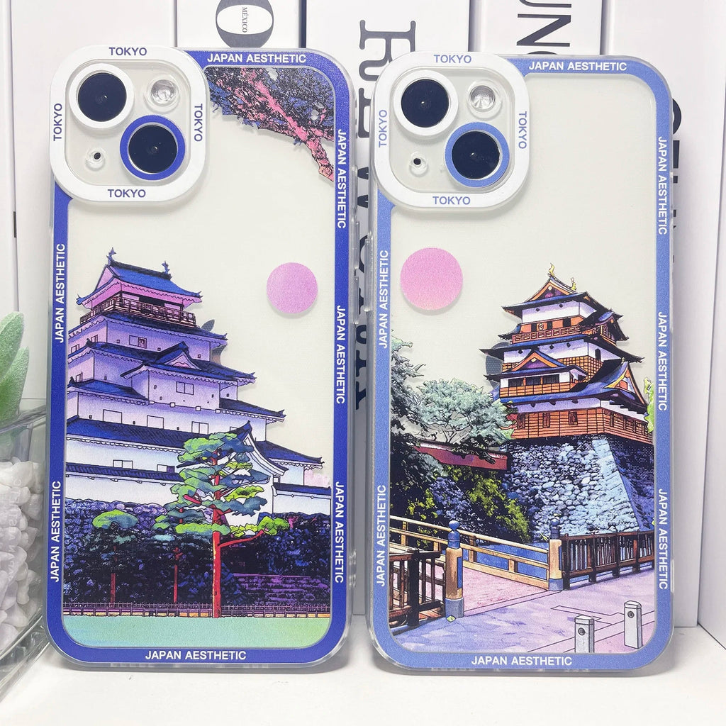 kawaiies-softtoys-plushies-kawaii-plush-Japanese Aesthetic Temple Castles Osaka Tokyo iPhone Case Accessories 