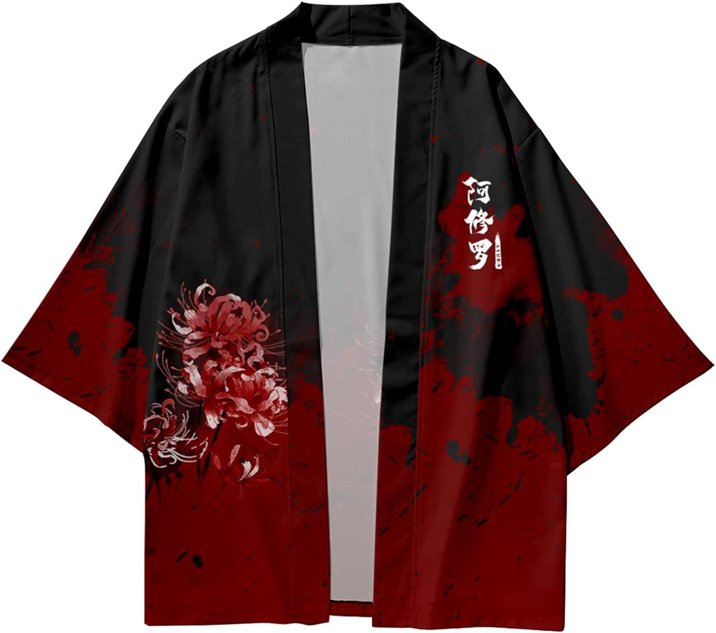 kawaiies-softtoys-plushies-kawaii-plush-Japanese Anime Asura Blades Men Two-Piece Kimono Yukata Top & Pants Sets Kimono 