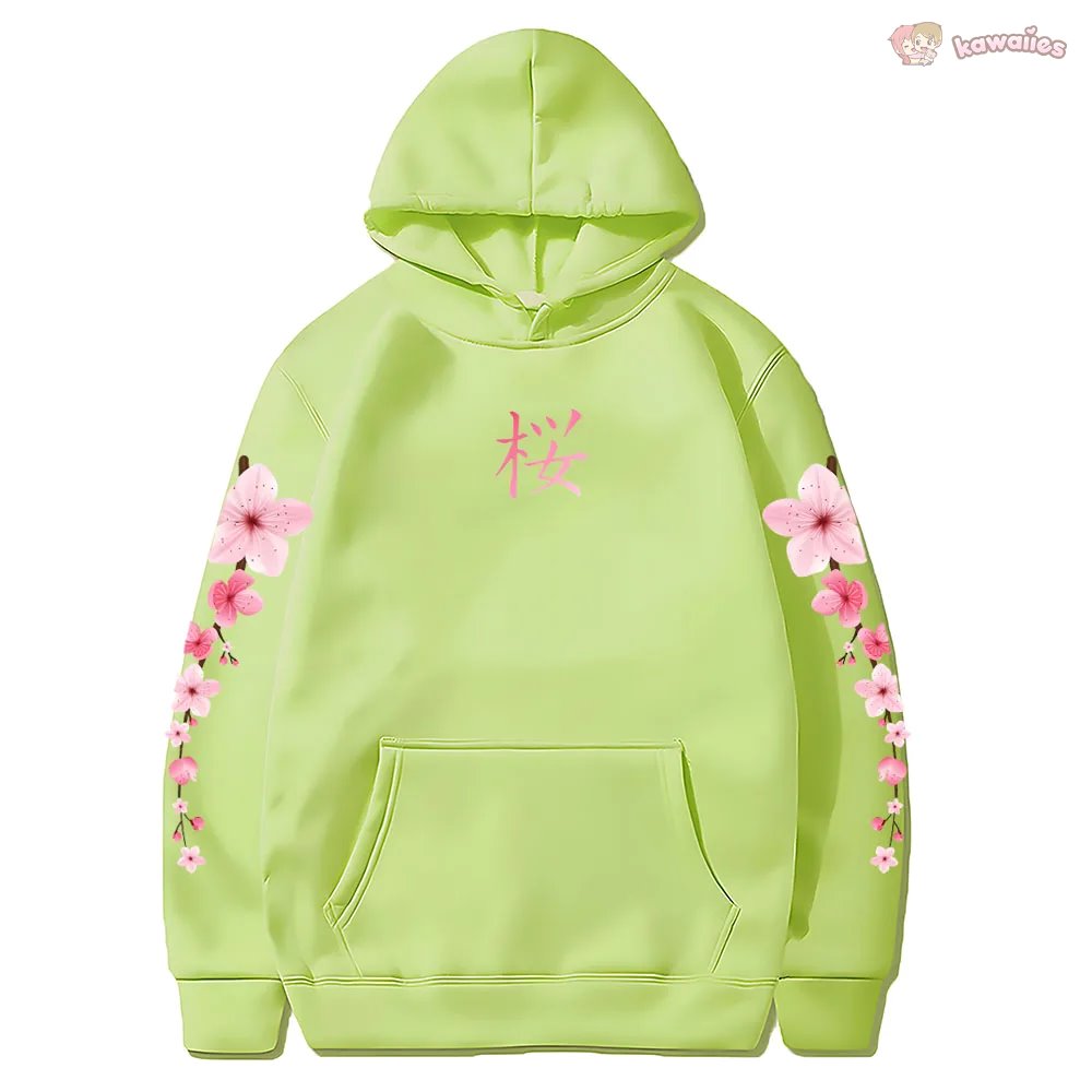 kawaiies-softtoys-plushies-kawaii-plush-Japanese Cherry Sakura Hoodies Long Sleeve Hoodies 