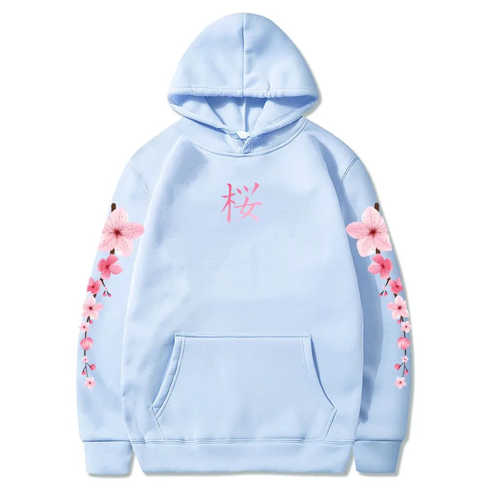 kawaiies-softtoys-plushies-kawaii-plush-Japanese Cherry Sakura Hoodies Long Sleeve Hoodies Sky Blue XS 